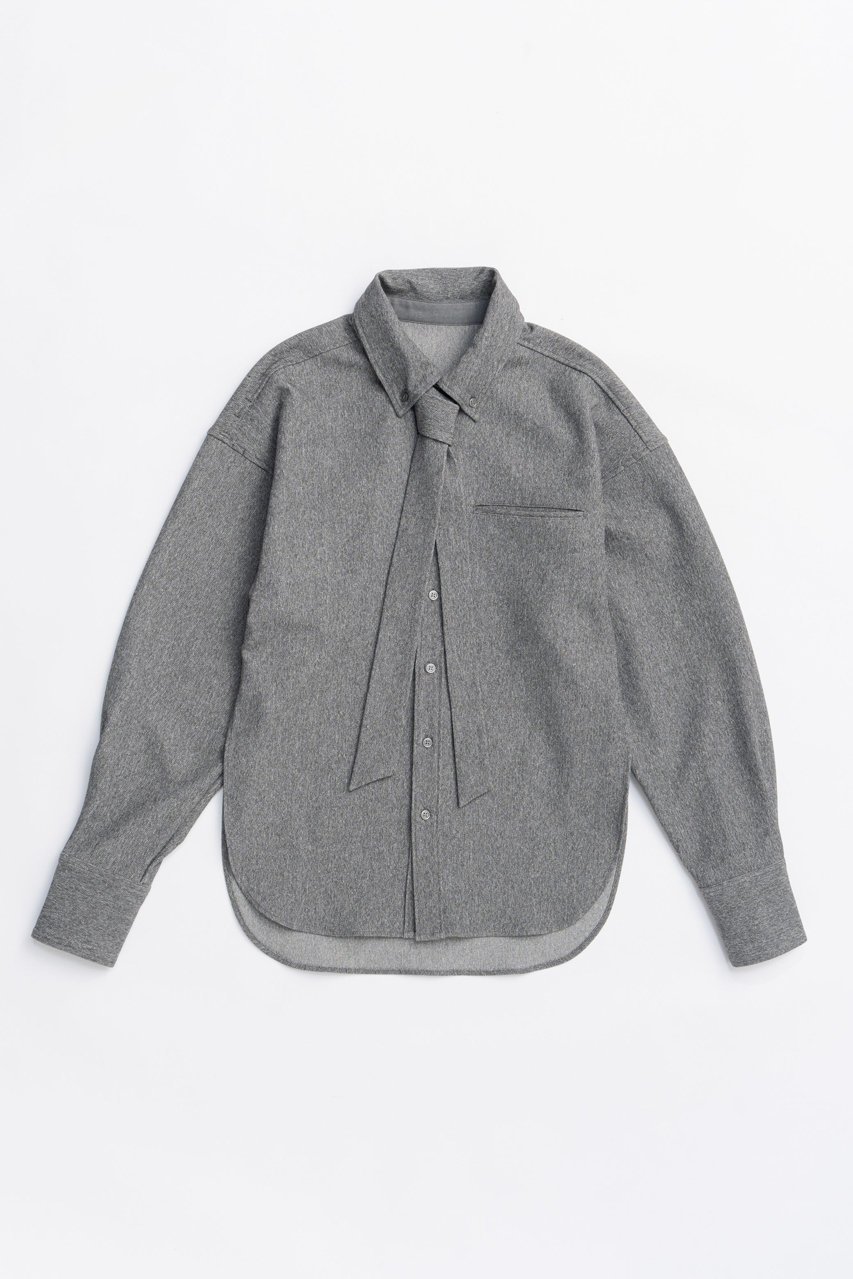 【プランク プロジェクト/PRANK PROJECT】のネクタイ付きシャツ / Shirt with Tie 人気、トレンドファッション・服の通販 founy(ファニー) ファッション Fashion レディースファッション Fashion for Women トップス・カットソー Cut & Sew Tops シャツ・ブラウス・オフィスカジュアル Elegant Blouses & Button-Ups スリット Slit, Slit Detail スリーブ Sleeve, Long Sleeve / Short Sleeve ダウン Down, Puffer ロング Long, Long-Length other-1|ID: prp329100004622134 ipo3291000000033169675