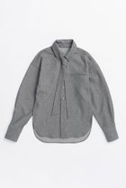 【プランク プロジェクト/PRANK PROJECT】のネクタイ付きシャツ / Shirt with Tie 人気、トレンドファッション・服の通販 founy(ファニー) ファッション Fashion レディースファッション Fashion for Women トップス・カットソー Cut & Sew Tops シャツ・ブラウス・オフィスカジュアル Elegant Blouses & Button-Ups スリット Slit, Slit Detail スリーブ Sleeve, Long Sleeve / Short Sleeve ダウン Down, Puffer ロング Long, Long-Length thumbnail GRY(グレー)|ID: prp329100004622134 ipo3291000000033169676