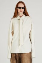 【プランク プロジェクト/PRANK PROJECT】のネクタイ付きシャツ / Shirt with Tie 人気、トレンドファッション・服の通販 founy(ファニー) ファッション Fashion レディースファッション Fashion for Women トップス・カットソー Cut & Sew Tops シャツ・ブラウス・オフィスカジュアル Elegant Blouses & Button-Ups スリット Slit, Slit Detail スリーブ Sleeve, Long Sleeve / Short Sleeve ダウン Down, Puffer ロング Long, Long-Length thumbnail WHT(ホワイト)|ID: prp329100004622134 ipo3291000000033169678