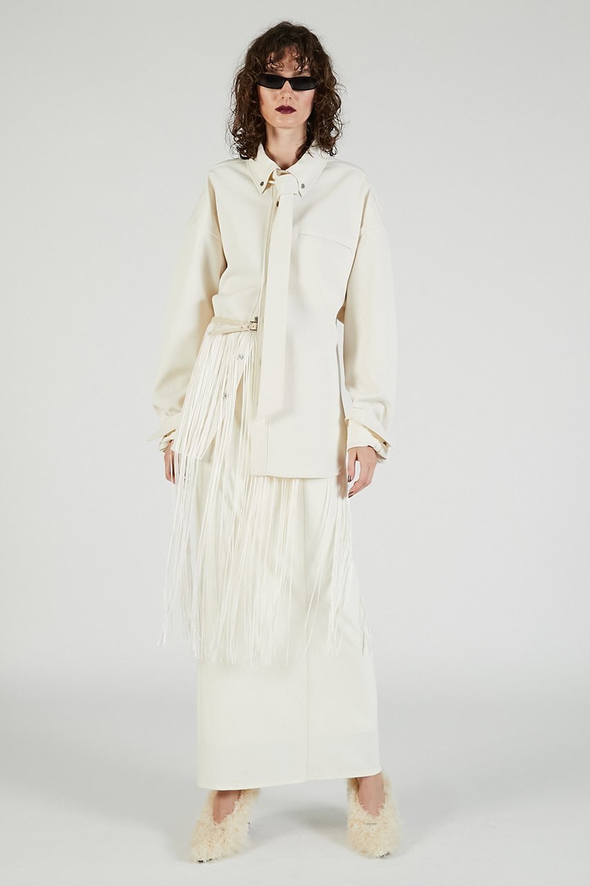 【プランク プロジェクト/PRANK PROJECT】のネクタイ付きシャツ / Shirt with Tie 人気、トレンドファッション・服の通販 founy(ファニー) ファッション Fashion レディースファッション Fashion for Women トップス・カットソー Cut & Sew Tops シャツ・ブラウス・オフィスカジュアル Elegant Blouses & Button-Ups スリット Slit, Slit Detail スリーブ Sleeve, Long Sleeve / Short Sleeve ダウン Down, Puffer ロング Long, Long-Length other-2|ID: prp329100004622134 ipo3291000000033169679