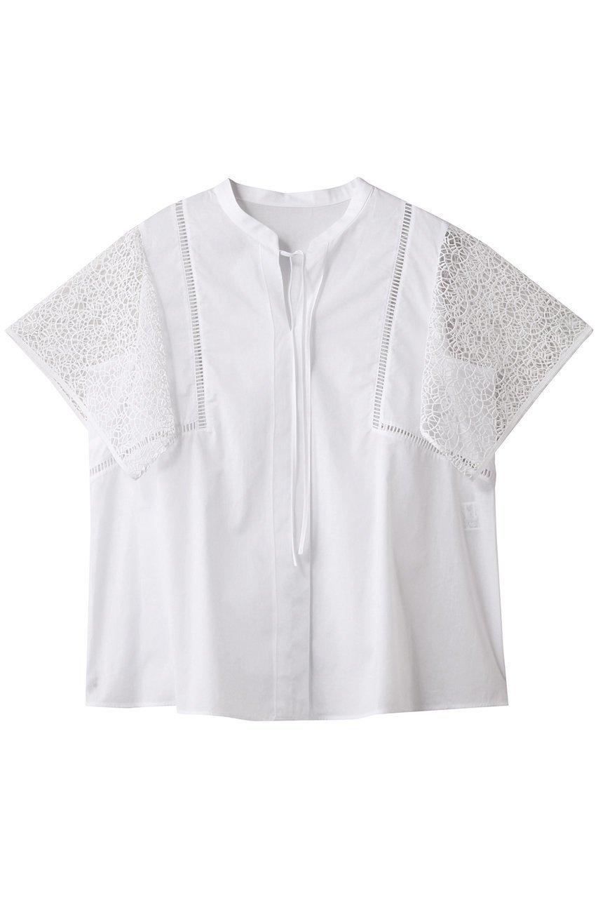 【アナイ/ANAYI】のケミカルレーススリーブコンビブラウス 人気、トレンドファッション・服の通販 founy(ファニー) 　ファッション　Fashion　レディースファッション　Fashion for Women　トップス・カットソー　Cut & Sew Tops　シャツ・ブラウス・オフィスカジュアル　Elegant Blouses & Button-Ups　2025年　2025　2025-2026秋冬・A/W　Autumn/Winter 2025–26 AW25–26　ケミカル　Chemical, Chemical Wash　スリーブ　Sleeve, Long Sleeve / Short Sleeve　ハンカチ　Handkerchief, Hanky　フェミニン　Feminine, Girly　レース　Lace, Lace Fabric　ロング　Long, Long-Length　A/W・秋冬　Autumn/Winter　 other-1|ID: prp329100004622135 ipo3291000000033169685