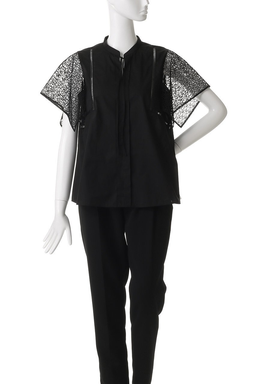 【アナイ/ANAYI】のケミカルレーススリーブコンビブラウス 人気、トレンドファッション・服の通販 founy(ファニー) 　ファッション　Fashion　レディースファッション　Fashion for Women　トップス・カットソー　Cut & Sew Tops　シャツ・ブラウス・オフィスカジュアル　Elegant Blouses & Button-Ups　2025年　2025　2025-2026秋冬・A/W　Autumn/Winter 2025–26 AW25–26　ケミカル　Chemical, Chemical Wash　スリーブ　Sleeve, Long Sleeve / Short Sleeve　ハンカチ　Handkerchief, Hanky　フェミニン　Feminine, Girly　レース　Lace, Lace Fabric　ロング　Long, Long-Length　A/W・秋冬　Autumn/Winter　other-2|ID: prp329100004622135 ipo3291000000033169688