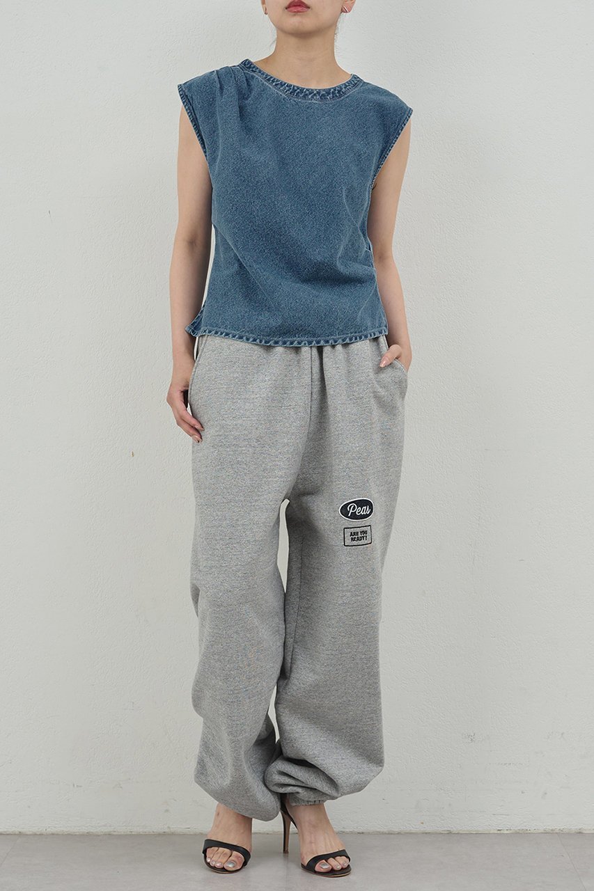 【ガリャルダガランテ/GALLARDAGALANTE】の【PEAS】ドレープデニムプルオーバー 人気、トレンドファッション・服の通販 founy(ファニー) 　ファッション　Fashion　レディースファッション　Fashion for Women　トップス・カットソー　Cut & Sew Tops　シャツ・ブラウス・オフィスカジュアル　Elegant Blouses & Button-Ups　カジュアルプルオーバー・ニットトップス　Pullovers & Knit Tops / Casual Pullovers　アシンメトリー　Asymmetrical Style　ショート　Short, Short Length　スリット　Slit, Slit Detail　スリーブ　Sleeve, Long Sleeve / Short Sleeve　デニム　Denim, Jeans Material　ドレス　Dress, One-Piece　ドレープ　Drape, Draping Fabric　ワーク　Workwear, Utility Style　other-2|ID: prp329100004622136 ipo3291000000036241310