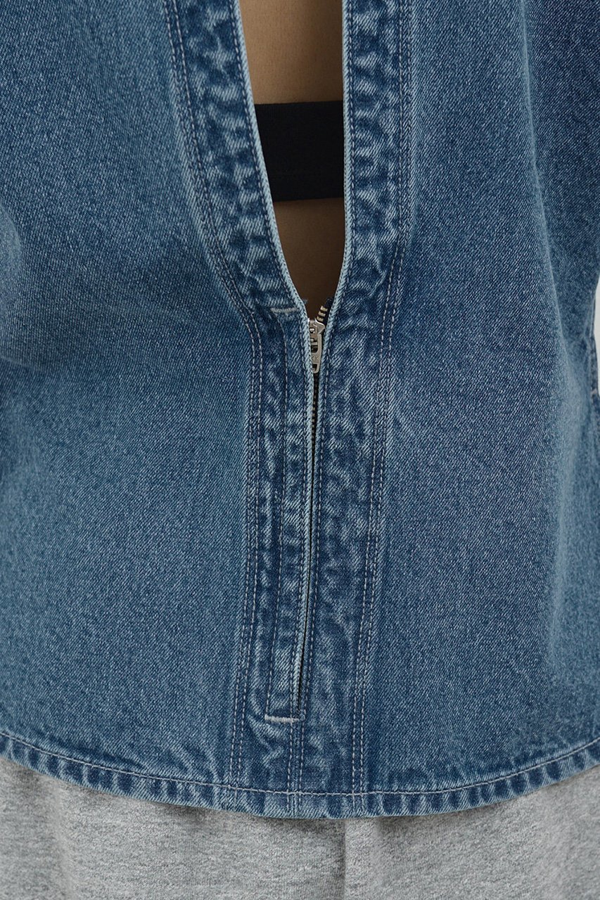 【ガリャルダガランテ/GALLARDAGALANTE】の【PEAS】ドレープデニムプルオーバー 人気、トレンドファッション・服の通販 founy(ファニー) 　ファッション　Fashion　レディースファッション　Fashion for Women　トップス・カットソー　Cut & Sew Tops　シャツ・ブラウス・オフィスカジュアル　Elegant Blouses & Button-Ups　カジュアルプルオーバー・ニットトップス　Pullovers & Knit Tops / Casual Pullovers　アシンメトリー　Asymmetrical Style　ショート　Short, Short Length　スリット　Slit, Slit Detail　スリーブ　Sleeve, Long Sleeve / Short Sleeve　デニム　Denim, Jeans Material　ドレス　Dress, One-Piece　ドレープ　Drape, Draping Fabric　ワーク　Workwear, Utility Style　other-8|ID: prp329100004622136 ipo3291000000036241317