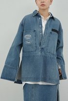 【ガリャルダガランテ/GALLARDAGALANTE】の【PEAS】デニムプルオーバーシャツ 人気、トレンドファッション・服の通販 founy(ファニー) ファッション Fashion レディースファッション Fashion for Women トップス・カットソー Cut & Sew Tops シャツ・ブラウス・オフィスカジュアル Elegant Blouses & Button-Ups カジュアルプルオーバー・ニットトップス Pullovers & Knit Tops / Casual Pullovers スリット Slit, Slit Detail スリーブ Sleeve, Long Sleeve / Short Sleeve デニム Denim, Jeans Material ポケット Pocket, Pocket Detail ロング Long, Long-Length ワーク Workwear, Utility Style ヴィンテージ Vintage Style thumbnail サックスブルー|ID: prp329100004622137 ipo3291000000035615430