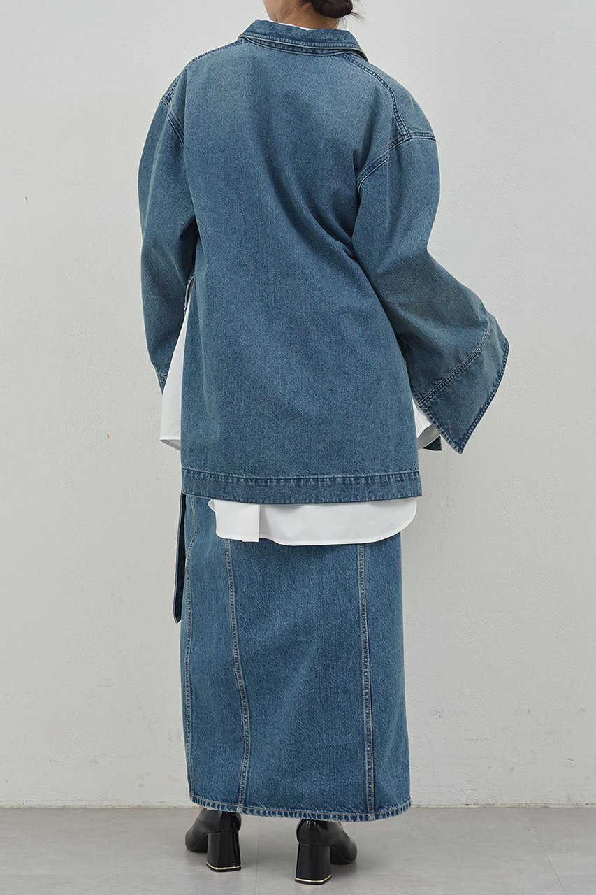 【ガリャルダガランテ/GALLARDAGALANTE】の【PEAS】デニムプルオーバーシャツ 人気、トレンドファッション・服の通販 founy(ファニー) 　ファッション　Fashion　レディースファッション　Fashion for Women　トップス・カットソー　Cut & Sew Tops　シャツ・ブラウス・オフィスカジュアル　Elegant Blouses & Button-Ups　カジュアルプルオーバー・ニットトップス　Pullovers & Knit Tops / Casual Pullovers　スリット　Slit, Slit Detail　スリーブ　Sleeve, Long Sleeve / Short Sleeve　デニム　Denim, Jeans Material　ポケット　Pocket, Pocket Detail　ロング　Long, Long-Length　ワーク　Workwear, Utility Style　ヴィンテージ　Vintage Style　other-4|ID: prp329100004622137 ipo3291000000035615434