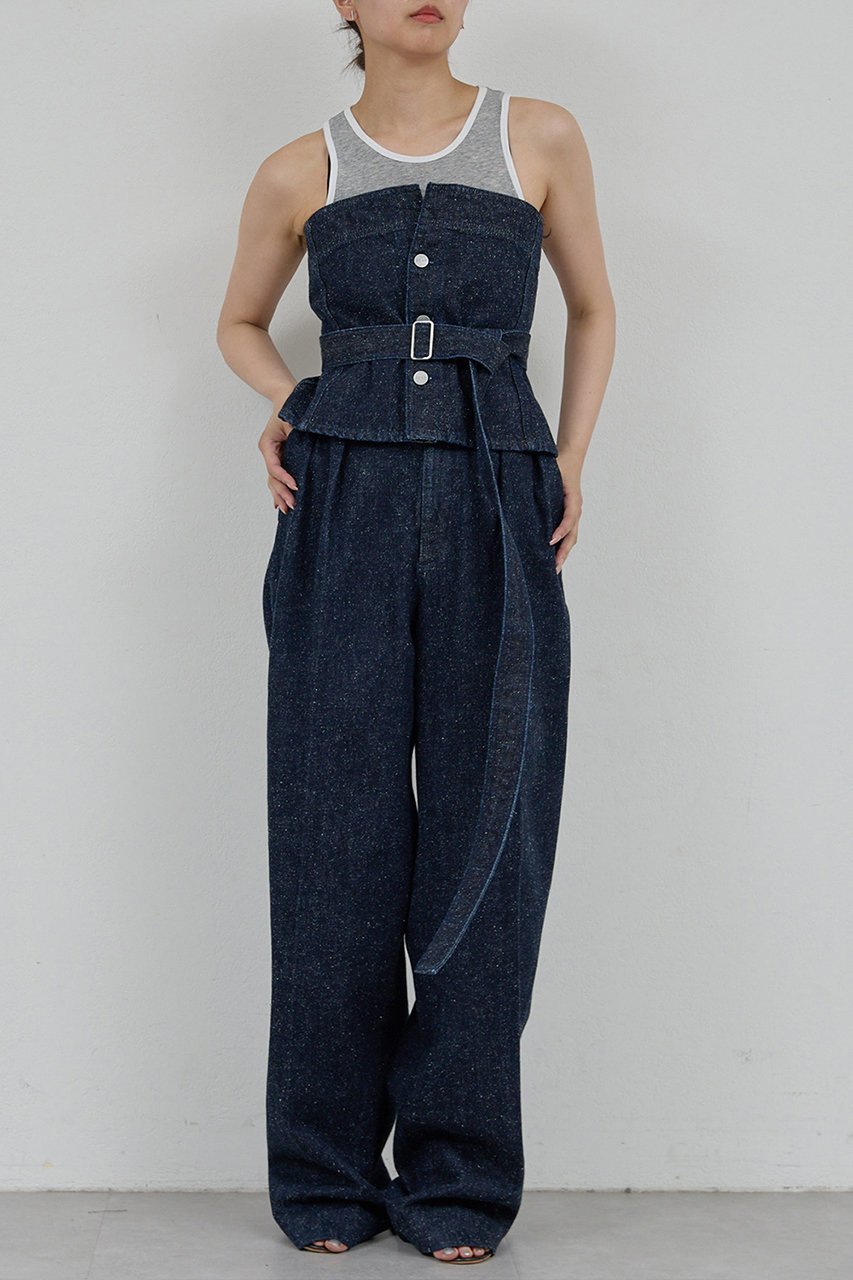 【ガリャルダガランテ/GALLARDAGALANTE】の【PEAS】ネップデニムビスチェ 人気、トレンドファッション・服の通販 founy(ファニー) 　ファッション　Fashion　レディースファッション　Fashion for Women　トップス・カットソー　Cut & Sew Tops　キャミソール&ノースリーブ　Camisoles & Sleeveless Tops　シャツ・ブラウス・オフィスカジュアル　Elegant Blouses & Button-Ups　ビスチェ　Bustiers & Corset Tops / Layered Bustier Style　2025年　2025　2025-2026秋冬・A/W　Autumn/Winter 2025–26 AW25–26　カットソー　Cut and Sewn Top　コルセット　Corset, Bustier　ネップ　Nepp, Slub Yarn　ノースリーブ　Sleeveless, No-Sleeve　A/W・秋冬　Autumn/Winter　other-2|ID: prp329100004622138 ipo3291000000033169712