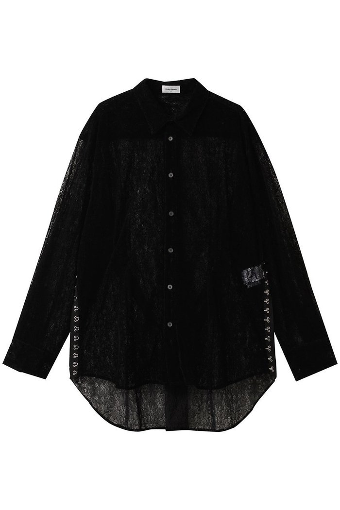【チカ キサダ/CHIKA KISADA】のシアー シャツ インテリア・キッズ・メンズ・レディースファッション・服の通販 founy(ファニー) https://founy.com/ ファッション Fashion レディースファッション Fashion for Women トップス・カットソー Cut & Sew Tops シャツ・ブラウス・オフィスカジュアル Elegant Blouses & Button-Ups シアー Sheer, See-Through スリーブ Sleeve, Long Sleeve / Short Sleeve レース Lace, Lace Fabric ロング Long, Long-Length 無地 Plain, Solid Color |ID: prp329100004622139 ipo3291000000033169719