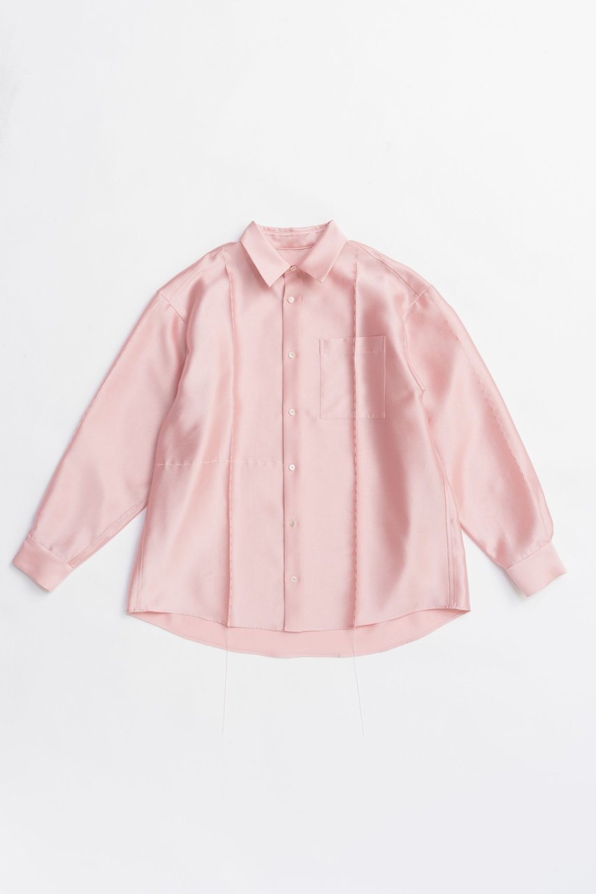 【プランク プロジェクト/PRANK PROJECT】のハンドステッチシャツ / Hand Stitched Shirt インテリア・キッズ・メンズ・レディースファッション・服の通販 founy(ファニー) 　ファッション　Fashion　レディースファッション　Fashion for Women　トップス・カットソー　Cut & Sew Tops　シャツ・ブラウス・オフィスカジュアル　Elegant Blouses & Button-Ups　2025年　2025　2025-2026秋冬・A/W　Autumn/Winter 2025–26 AW25–26　オーガンジー　Organza Fabric　シルク　Silk, 100% Silk　スリーブ　Sleeve, Long Sleeve / Short Sleeve　セットアップ　Set-Up, Coordinated Outfit　ハンド　Hand, Handmade　フォルム　Silhouette, Form　リラックス　Relax, Relaxed Fit　ロング　Long, Long-Length　A/W・秋冬　Autumn/Winter　PNK(ピンク)|ID: prp329100004622141 ipo3291000000033169740