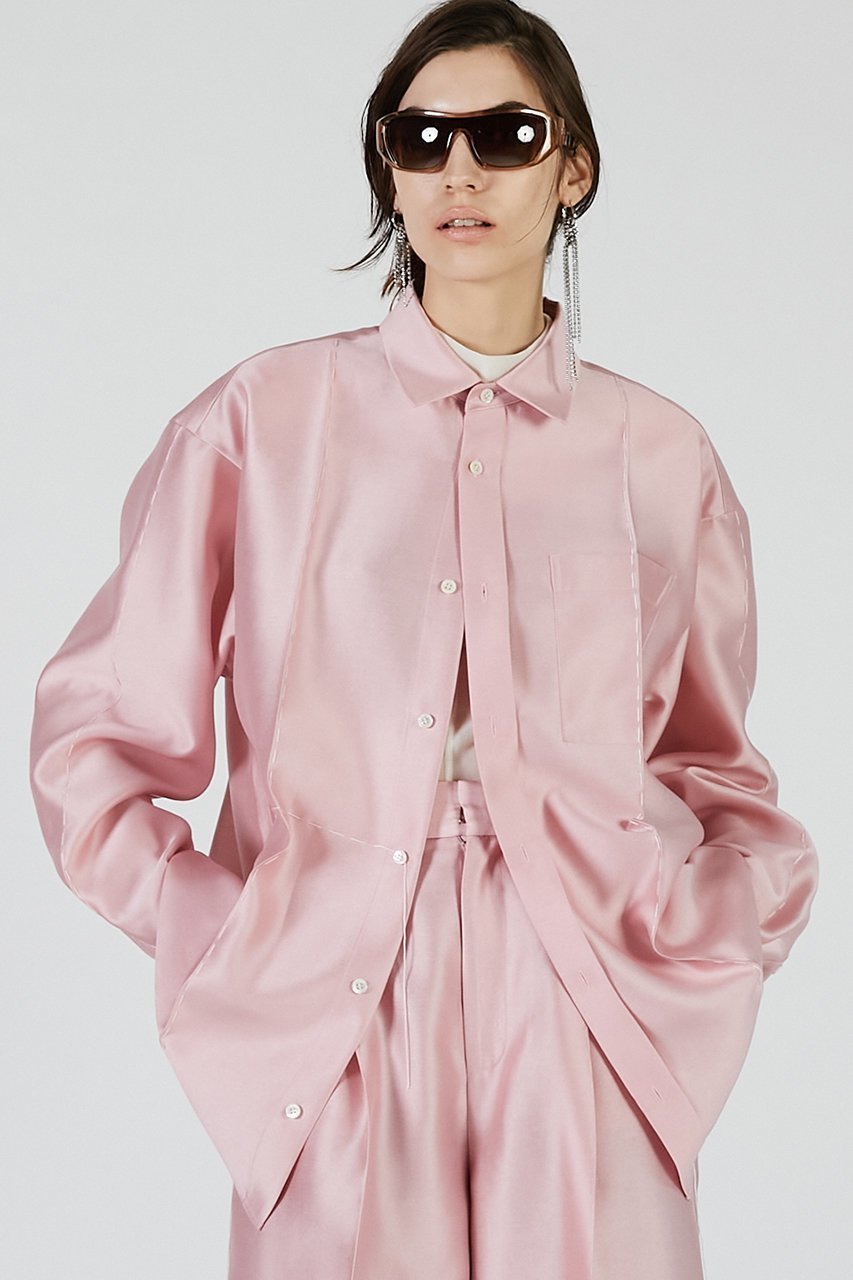 【プランク プロジェクト/PRANK PROJECT】のハンドステッチシャツ / Hand Stitched Shirt 人気、トレンドファッション・服の通販 founy(ファニー) 　ファッション　Fashion　レディースファッション　Fashion for Women　トップス・カットソー　Cut & Sew Tops　シャツ・ブラウス・オフィスカジュアル　Elegant Blouses & Button-Ups　2025年　2025　2025-2026秋冬・A/W　Autumn/Winter 2025–26 AW25–26　オーガンジー　Organza Fabric　シルク　Silk, 100% Silk　スリーブ　Sleeve, Long Sleeve / Short Sleeve　セットアップ　Set-Up, Coordinated Outfit　ハンド　Hand, Handmade　フォルム　Silhouette, Form　リラックス　Relax, Relaxed Fit　ロング　Long, Long-Length　A/W・秋冬　Autumn/Winter　other-8|ID: prp329100004622141 ipo3291000000033169748