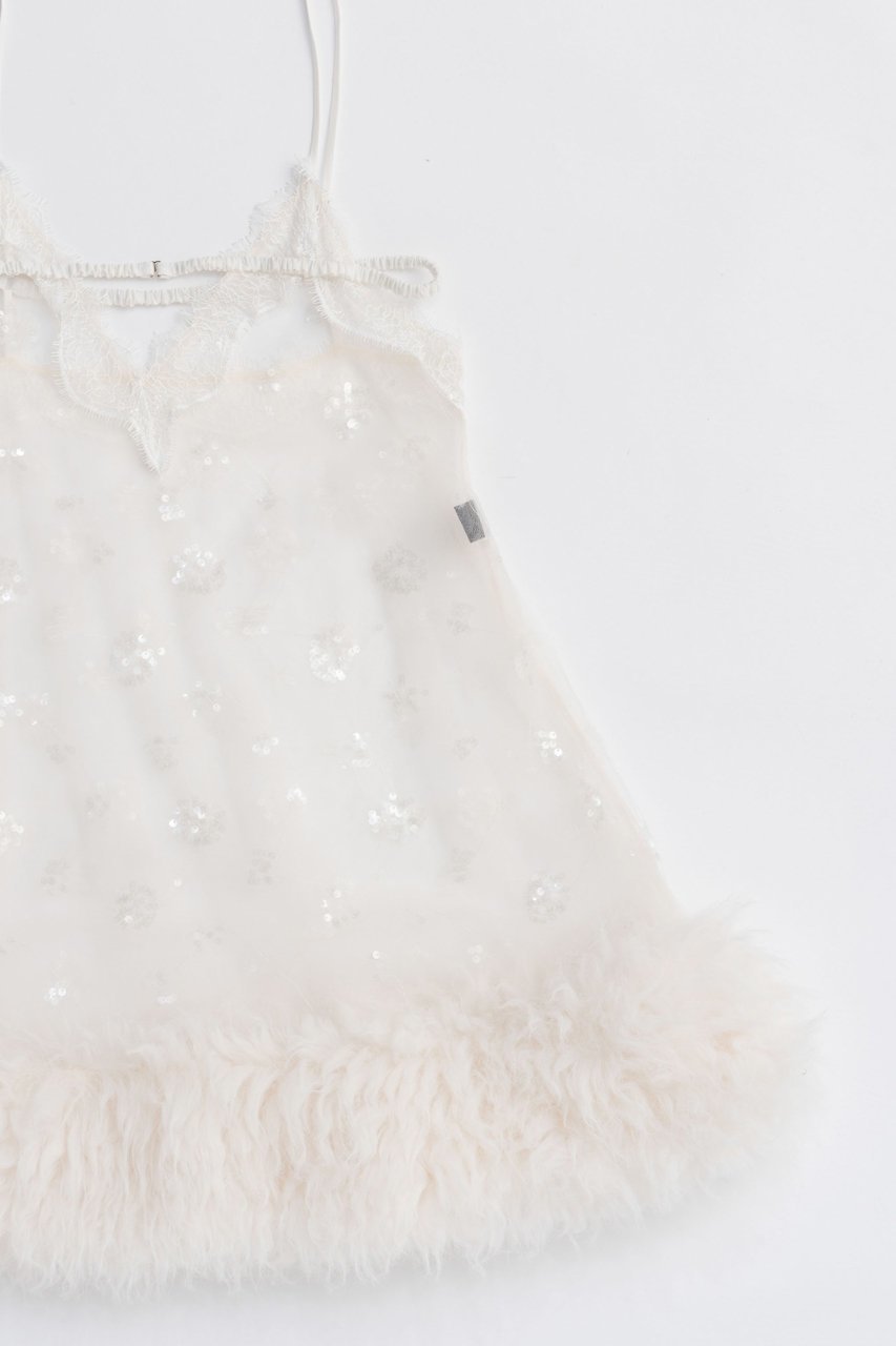【プランク プロジェクト/PRANK PROJECT】のシークインファートリムベビードール / Sequin Fur Trim Baby Doll 人気、トレンドファッション・服の通販 founy(ファニー) 　ファッション　Fashion　レディースファッション　Fashion for Women　トップス・カットソー　Cut & Sew Tops　キャミソール&ノースリーブ　Camisoles & Sleeveless Tops　シャツ・ブラウス・オフィスカジュアル　Elegant Blouses & Button-Ups　2025年　2025　2025-2026秋冬・A/W　Autumn/Winter 2025–26 AW25–26　おすすめ　Recommended / Our Picks　カットソー　Cut and Sewn Top　スウェット / スエット　Sweatshirt, Sweatwear　ダウン　Down, Puffer　デニム　Denim, Jeans Material　トリミング　Trimming, Decorative Edge　ノースリーブ　Sleeveless, No-Sleeve　フェイクファー　Faux Fur, Imitation Fur　A/W・秋冬　Autumn/Winter　other-3|ID: prp329100004622142 ipo3291000000033169752