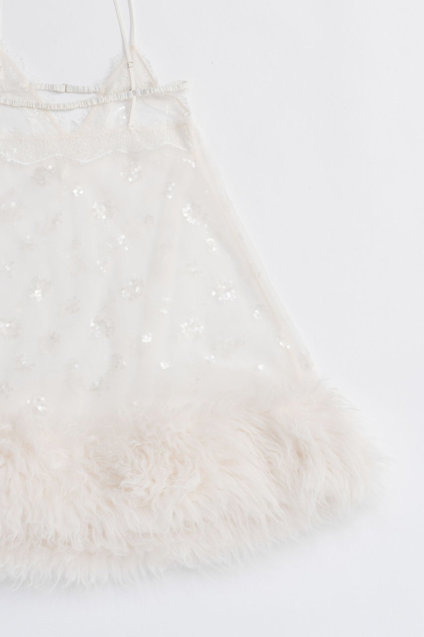 【プランク プロジェクト/PRANK PROJECT】のシークインファートリムベビードール / Sequin Fur Trim Baby Doll 人気、トレンドファッション・服の通販 founy(ファニー) 　ファッション　Fashion　レディースファッション　Fashion for Women　トップス・カットソー　Cut & Sew Tops　キャミソール&ノースリーブ　Camisoles & Sleeveless Tops　シャツ・ブラウス・オフィスカジュアル　Elegant Blouses & Button-Ups　2025年　2025　2025-2026秋冬・A/W　Autumn/Winter 2025–26 AW25–26　おすすめ　Recommended / Our Picks　カットソー　Cut and Sewn Top　スウェット / スエット　Sweatshirt, Sweatwear　ダウン　Down, Puffer　デニム　Denim, Jeans Material　トリミング　Trimming, Decorative Edge　ノースリーブ　Sleeveless, No-Sleeve　フェイクファー　Faux Fur, Imitation Fur　A/W・秋冬　Autumn/Winter　other-6|ID: prp329100004622142 ipo3291000000033169755