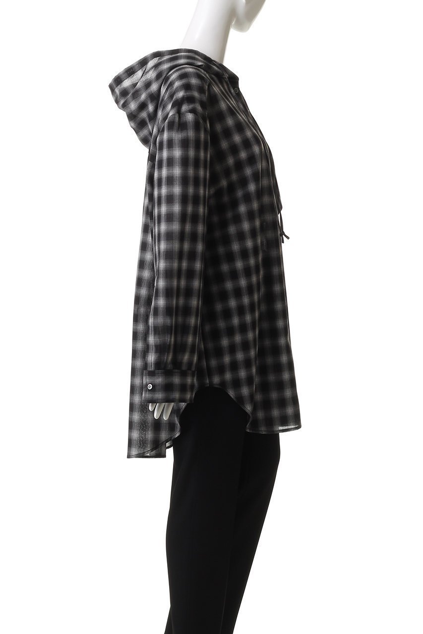 【プランク プロジェクト/PRANK PROJECT】のフーディチェックシャツ / Hoodie Check Shirt 人気、トレンドファッション・服の通販 founy(ファニー) 　ファッション　Fashion　レディースファッション　Fashion for Women　トップス・カットソー　Cut & Sew Tops　シャツ・ブラウス・オフィスカジュアル　Elegant Blouses & Button-Ups　おすすめ　Recommended / Our Picks　インナー　Innerwear　ジャケット　Jacket, Outerwear　スリーブ　Sleeve, Long Sleeve / Short Sleeve　チェック　Check, Plaid, Tartan　ツイード　Twill, Twill Weave　ロング　Long, Long-Length　other-3|ID: prp329100004622144 ipo3291000000035572426