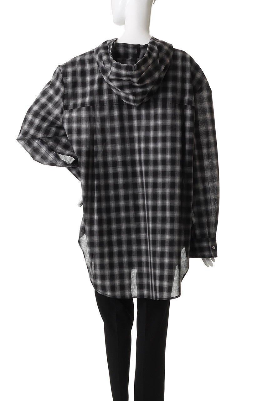 【プランク プロジェクト/PRANK PROJECT】のフーディチェックシャツ / Hoodie Check Shirt 人気、トレンドファッション・服の通販 founy(ファニー) 　ファッション　Fashion　レディースファッション　Fashion for Women　トップス・カットソー　Cut & Sew Tops　シャツ・ブラウス・オフィスカジュアル　Elegant Blouses & Button-Ups　おすすめ　Recommended / Our Picks　インナー　Innerwear　ジャケット　Jacket, Outerwear　スリーブ　Sleeve, Long Sleeve / Short Sleeve　チェック　Check, Plaid, Tartan　ツイード　Twill, Twill Weave　ロング　Long, Long-Length　other-4|ID: prp329100004622144 ipo3291000000035572427