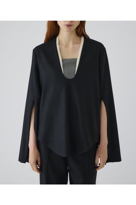 【リムアーク/RIM.ARK】 【8/1 10:00販売開始】Wool saxony U curve tops/トップス人気、トレンドファッション・服の通販 founy(ファニー) ファッション Fashion レディースファッション Fashion for Women トップス・カットソー Cut & Sew Tops シャツ・ブラウス・オフィスカジュアル Elegant Blouses & Button-Ups スリーブ Sleeve, Long Sleeve / Short Sleeve セットアップ Set-Up, Coordinated Outfit モダン Modern, Contemporary ラグジュアリー Luxury, Elegant ロング Long, Long-Length エレガント 上品 Elegant 新作・新入荷 New Arrivals / New In |ID:prp329100004622145