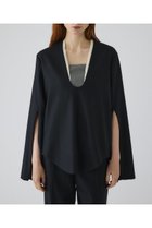 【リムアーク/RIM.ARK】の【8/1 10:00販売開始】Wool saxony U curve tops/トップス 人気、トレンドファッション・服の通販 founy(ファニー) ファッション Fashion レディースファッション Fashion for Women トップス・カットソー Cut & Sew Tops シャツ・ブラウス・オフィスカジュアル Elegant Blouses & Button-Ups スリーブ Sleeve, Long Sleeve / Short Sleeve セットアップ Set-Up, Coordinated Outfit モダン Modern, Contemporary ラグジュアリー Luxury, Elegant ロング Long, Long-Length エレガント 上品 Elegant 新作・新入荷 New Arrivals / New In thumbnail ブラック|ID: prp329100004622145 ipo3291000000033169778