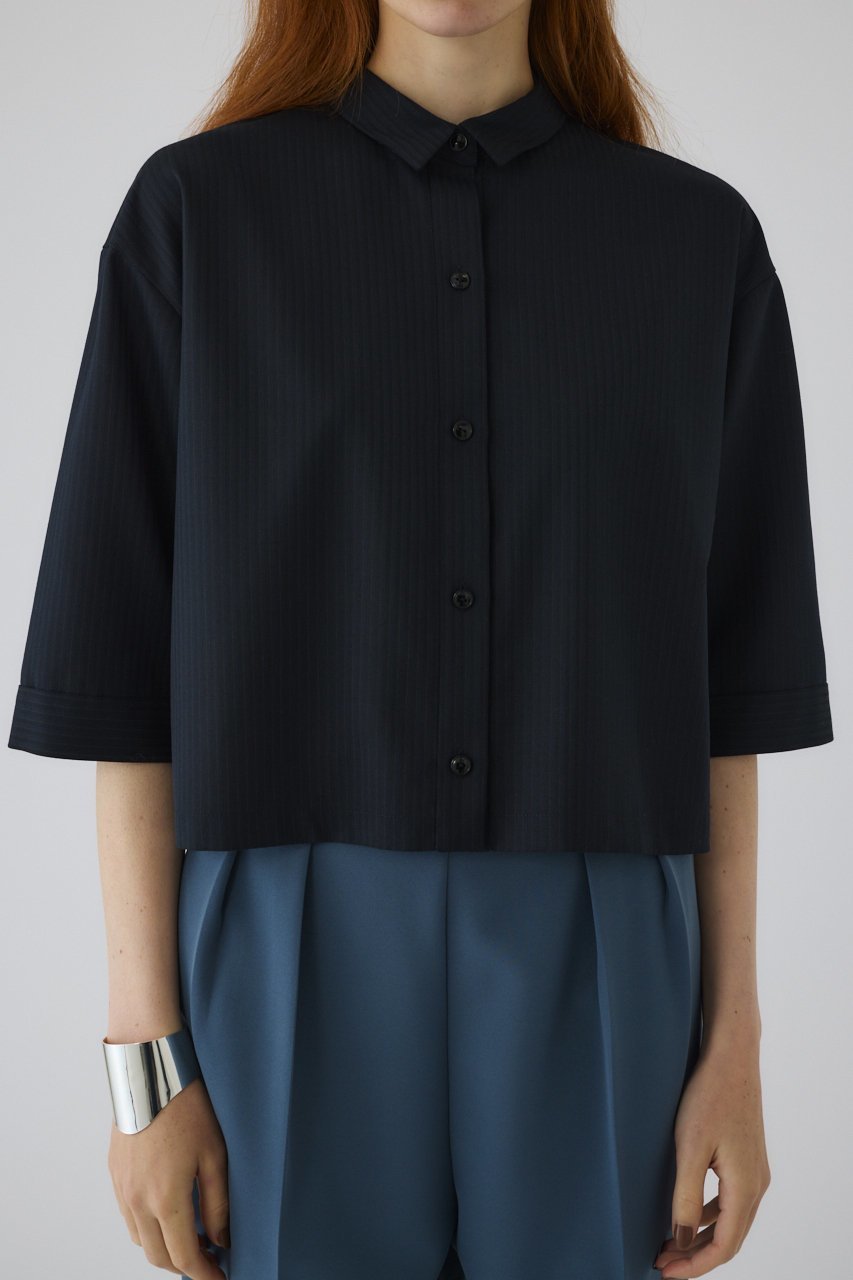 【リムアーク/RIM.ARK】の【8/1 10:00販売開始】Box shirt/シャツ 人気、トレンドファッション・服の通販 founy(ファニー) 　ファッション　Fashion　レディースファッション　Fashion for Women　トップス・カットソー　Cut & Sew Tops　シャツ・ブラウス・オフィスカジュアル　Elegant Blouses & Button-Ups　ショート　Short, Short Length　ストライプ　Stripe, Striped Pattern　スリーブ　Sleeve, Long Sleeve / Short Sleeve　バランス　Balance, Style Balance　モダン　Modern, Contemporary　ロング　Long, Long-Length　エレガント 上品　Elegant　新作・新入荷　New Arrivals / New In　other-2|ID: prp329100004622147 ipo3291000000033169798