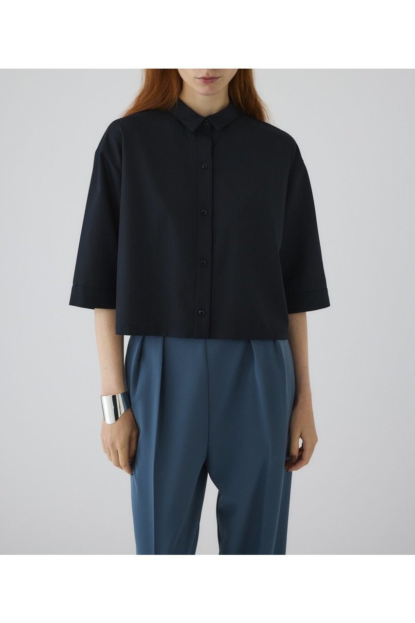【リムアーク/RIM.ARK】の【8/1 10:00販売開始】Box shirt/シャツ 人気、トレンドファッション・服の通販 founy(ファニー) 　ファッション　Fashion　レディースファッション　Fashion for Women　トップス・カットソー　Cut & Sew Tops　シャツ・ブラウス・オフィスカジュアル　Elegant Blouses & Button-Ups　ショート　Short, Short Length　ストライプ　Stripe, Striped Pattern　スリーブ　Sleeve, Long Sleeve / Short Sleeve　バランス　Balance, Style Balance　モダン　Modern, Contemporary　ロング　Long, Long-Length　エレガント 上品　Elegant　新作・新入荷　New Arrivals / New In　other-4|ID: prp329100004622147 ipo3291000000033169800