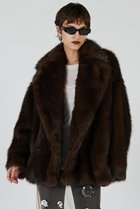 【プランク プロジェクト/PRANK PROJECT】のシャドーファージャケット / Shadow Fur Jacket BRN(ブラウン)|ID: prp329100004622150 ipo3291000000033169826