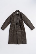 【プランク プロジェクト/PRANK PROJECT】のヴィーガンレザーオーバーロングコート / Vegan Leather Overlong Coat BRN(ブラウン)|ID: prp329100004622151 ipo3291000000033169835