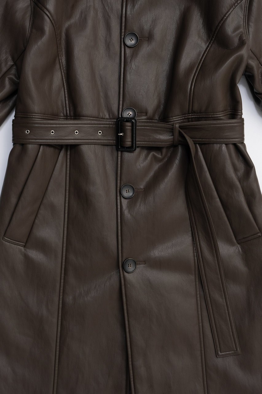 【プランク プロジェクト/PRANK PROJECT】のヴィーガンレザーオーバーロングコート / Vegan Leather Overlong Coat 人気、トレンドファッション・服の通販 founy(ファニー) 　ファッション　Fashion　レディースファッション　Fashion for Women　アウター　Coat / Outerwear Collection　コート・ロングコート・ピーコート　Long Coats, Peacoats & More　2025年　2025　2025-2026秋冬・A/W　Autumn/Winter 2025–26 AW25–26　ショルダー　Shoulder, Shoulder Strap　ドロップ　Drop Shoulder, Dropped Style　ボックス　Boxy, Box Shape　ロング　Long, Long-Length　A/W・秋冬　Autumn/Winter　防寒　Cold Protection, Winter-Ready　other-3|ID: prp329100004622151 ipo3291000000033169837