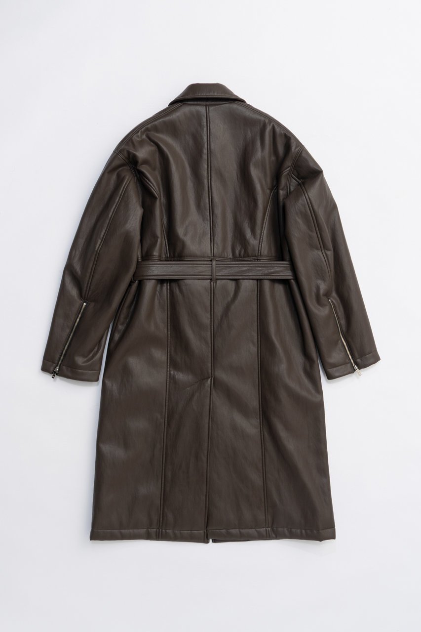 【プランク プロジェクト/PRANK PROJECT】のヴィーガンレザーオーバーロングコート / Vegan Leather Overlong Coat 人気、トレンドファッション・服の通販 founy(ファニー) 　ファッション　Fashion　レディースファッション　Fashion for Women　アウター　Coat / Outerwear Collection　コート・ロングコート・ピーコート　Long Coats, Peacoats & More　2025年　2025　2025-2026秋冬・A/W　Autumn/Winter 2025–26 AW25–26　ショルダー　Shoulder, Shoulder Strap　ドロップ　Drop Shoulder, Dropped Style　ボックス　Boxy, Box Shape　ロング　Long, Long-Length　A/W・秋冬　Autumn/Winter　防寒　Cold Protection, Winter-Ready　other-6|ID: prp329100004622151 ipo3291000000033169840