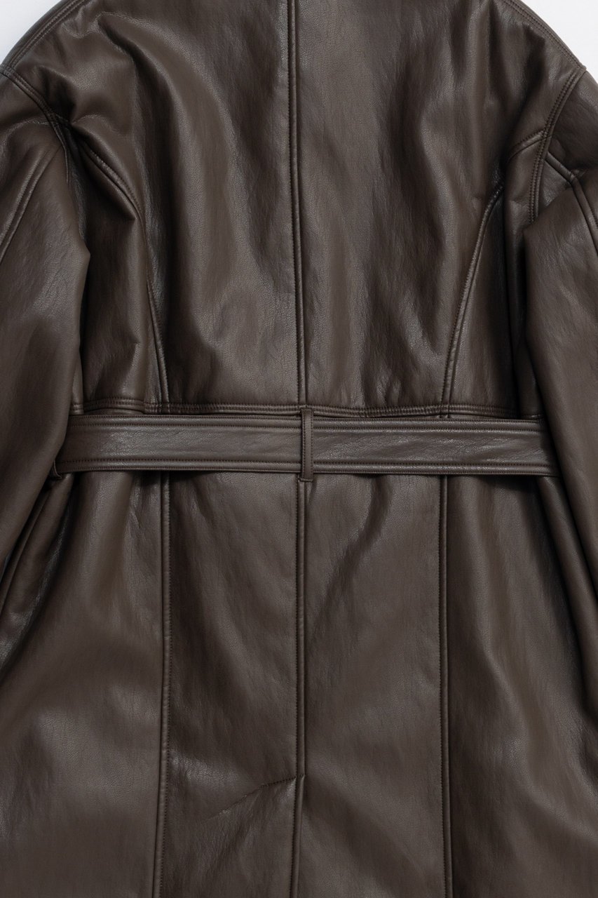 【プランク プロジェクト/PRANK PROJECT】のヴィーガンレザーオーバーロングコート / Vegan Leather Overlong Coat 人気、トレンドファッション・服の通販 founy(ファニー) 　ファッション　Fashion　レディースファッション　Fashion for Women　アウター　Coat / Outerwear Collection　コート・ロングコート・ピーコート　Long Coats, Peacoats & More　2025年　2025　2025-2026秋冬・A/W　Autumn/Winter 2025–26 AW25–26　ショルダー　Shoulder, Shoulder Strap　ドロップ　Drop Shoulder, Dropped Style　ボックス　Boxy, Box Shape　ロング　Long, Long-Length　A/W・秋冬　Autumn/Winter　防寒　Cold Protection, Winter-Ready　other-8|ID: prp329100004622151 ipo3291000000033169842