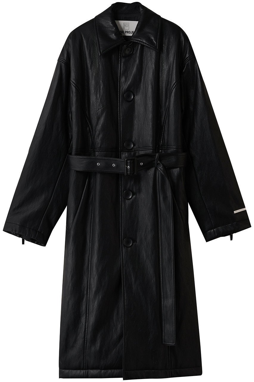 【プランク プロジェクト/PRANK PROJECT】のフェイクレザーオーバーロングコート / faux Leather Overlong Coat インテリア・キッズ・メンズ・レディースファッション・服の通販 founy(ファニー) 　ファッション　Fashion　レディースファッション　Fashion for Women　アウター　Coat / Outerwear Collection　コート・ロングコート・ピーコート　Long Coats, Peacoats & More　ショルダー　Shoulder, Shoulder Strap　ドロップ　Drop Shoulder, Dropped Style　ボックス　Boxy, Box Shape　ロング　Long, Long-Length　防寒　Cold Protection, Winter-Ready　BLK(ブラック)|ID: prp329100004622151 ipo3291000000035865177