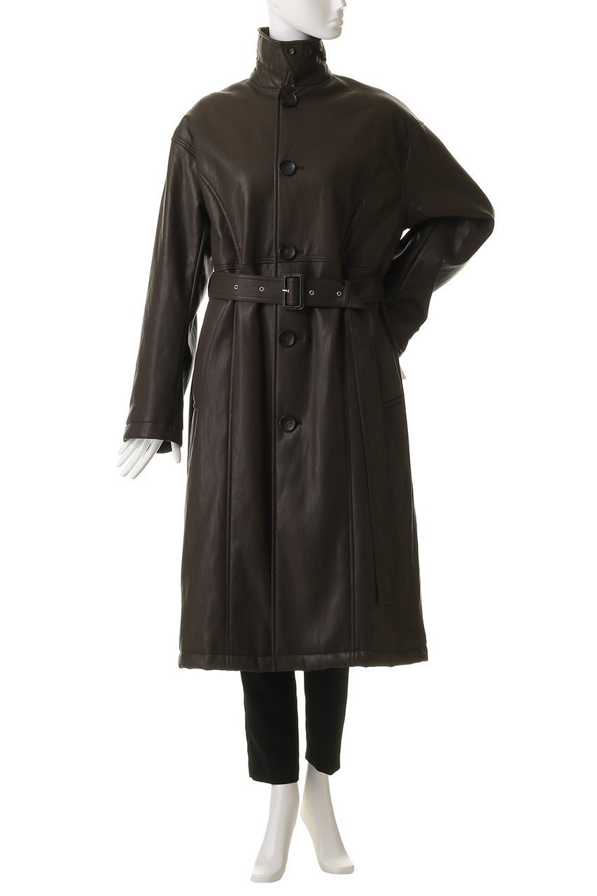 【プランク プロジェクト/PRANK PROJECT】のフェイクレザーオーバーロングコート / faux Leather Overlong Coat 人気、トレンドファッション・服の通販 founy(ファニー) 　ファッション　Fashion　レディースファッション　Fashion for Women　アウター　Coat / Outerwear Collection　コート・ロングコート・ピーコート　Long Coats, Peacoats & More　ショルダー　Shoulder, Shoulder Strap　ドロップ　Drop Shoulder, Dropped Style　ボックス　Boxy, Box Shape　ロング　Long, Long-Length　防寒　Cold Protection, Winter-Ready　other-8|ID: prp329100004622151 ipo3291000000035865185