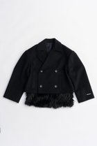 【プランク プロジェクト/PRANK PROJECT】のファーレイヤードピーコート / Fur-lined peacoat BLK(ブラック)|ID: prp329100004622152 ipo3291000000033169844