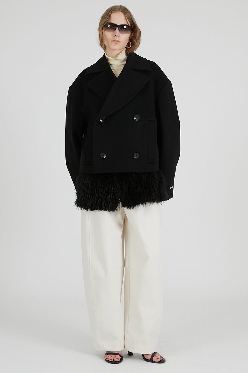 【プランク プロジェクト/PRANK PROJECT】のファーレイヤードピーコート / Fur-lined peacoat 人気、トレンドファッション・服の通販 founy(ファニー) 　ファッション　Fashion　レディースファッション　Fashion for Women　アウター　Coat / Outerwear Collection　コート・ロングコート・ピーコート　Long Coats, Peacoats & More　Pコート　Pea Coats　2025年　2025　2025-2026秋冬・A/W　Autumn/Winter 2025–26 AW25–26　ショルダー　Shoulder, Shoulder Strap　ショート　Short, Short Length　フェイクファー　Faux Fur, Imitation Fur　A/W・秋冬　Autumn/Winter　other-6|ID: prp329100004622152 ipo3291000000033169849