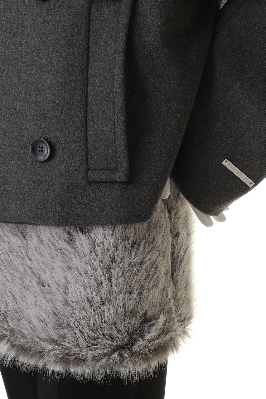【プランク プロジェクト/PRANK PROJECT】のファーレイヤードピーコート / Fur Layered Peacoat 人気、トレンドファッション・服の通販 founy(ファニー) 　ファッション　Fashion　レディースファッション　Fashion for Women　アウター　Coat / Outerwear Collection　コート・ロングコート・ピーコート　Long Coats, Peacoats & More　Pコート　Pea Coats　ショルダー　Shoulder, Shoulder Strap　ショート　Short, Short Length　フェイクファー　Faux Fur, Imitation Fur　other-7|ID: prp329100004622152 ipo3291000000034294789
