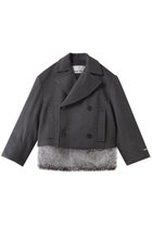 【プランク プロジェクト/PRANK PROJECT】のファーレイヤードピーコート / Fur Layered Peacoat GRY(グレー)|ID: prp329100004622152 ipo3291000000036131850