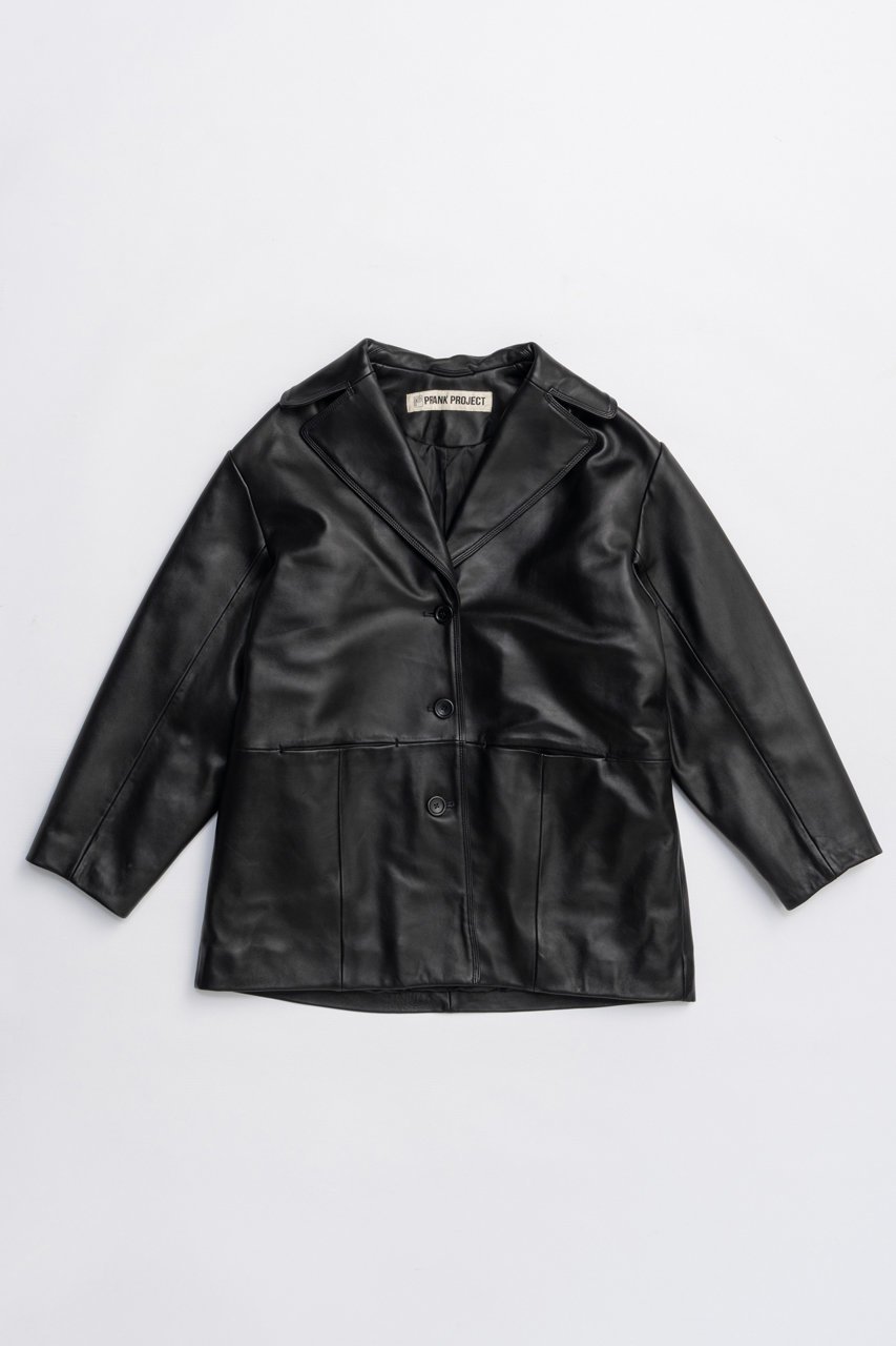 【プランク プロジェクト/PRANK PROJECT】のオーバーカラーシープレザージャケットコート / Overcoat Leather Jacket Coat インテリア・キッズ・メンズ・レディースファッション・服の通販 founy(ファニー) 　ファッション　Fashion　レディースファッション　Fashion for Women　アウター　Coat / Outerwear Collection　コート・ロングコート・ピーコート　Long Coats, Peacoats & More　レディースジャケット・軽アウター　Jackets　2025年　2025　2025-2026秋冬・A/W　Autumn/Winter 2025–26 AW25–26　ショルダー　Shoulder, Shoulder Strap　ショート　Short, Short Length　ジャケット　Jacket, Outerwear　ビッグ　Big, Oversized　エレガント 上品　Elegant　冬　Winter / This Winter　A/W・秋冬　Autumn/Winter　BLK(ブラック)|ID: prp329100004622153 ipo3291000000033169852