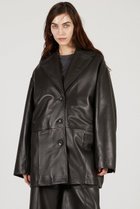 【プランク プロジェクト/PRANK PROJECT】のオーバーカラーシープレザージャケットコート / Overcoat Leather Jacket Coat BRN(ブラウン)|ID: prp329100004622153 ipo3291000000033169853