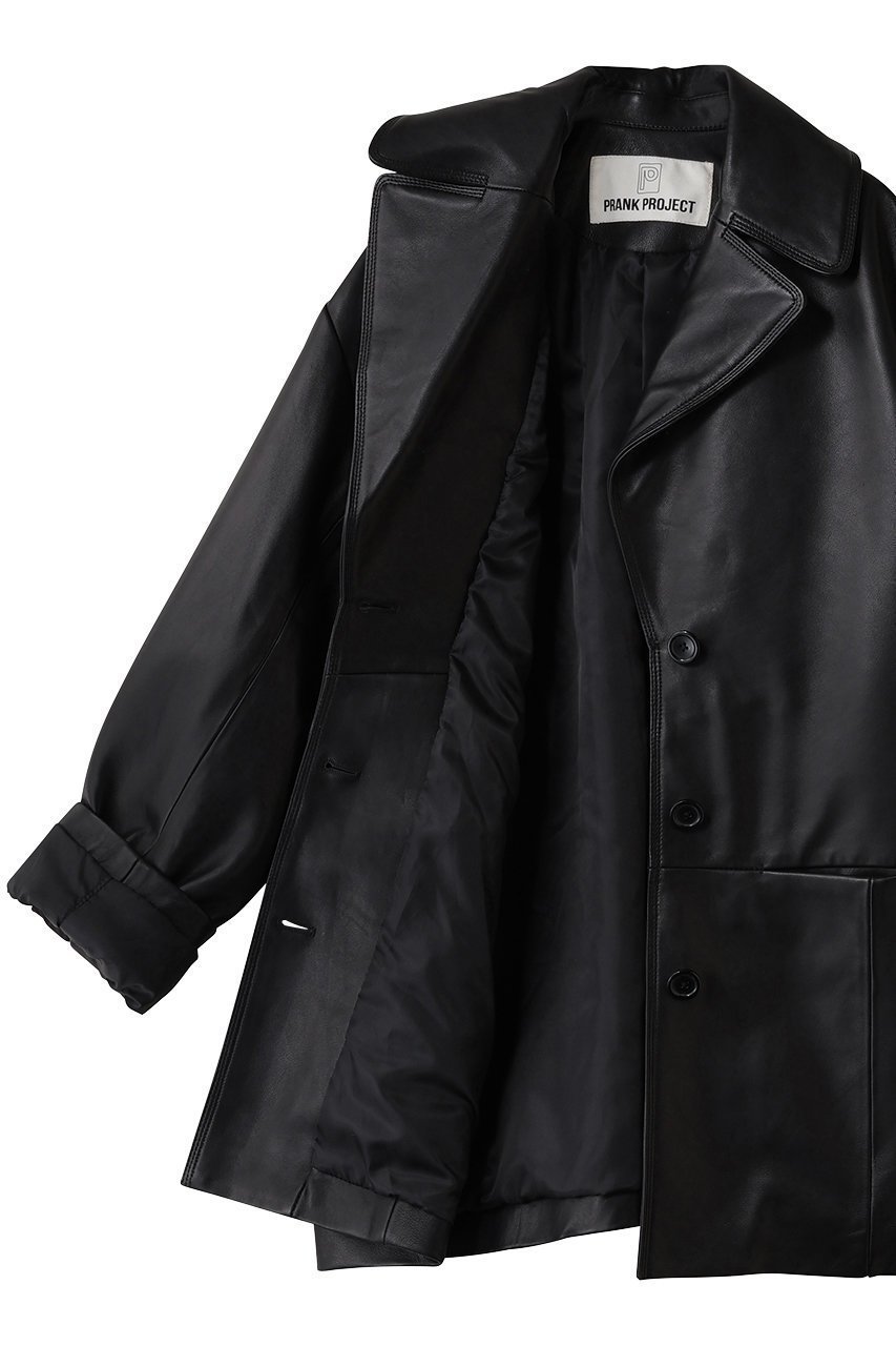 【プランク プロジェクト/PRANK PROJECT】のオーバーカラーシープレザージャケットコート / Overcoat Leather Jacket Coat 人気、トレンドファッション・服の通販 founy(ファニー) 　ファッション　Fashion　レディースファッション　Fashion for Women　アウター　Coat / Outerwear Collection　コート・ロングコート・ピーコート　Long Coats, Peacoats & More　レディースジャケット・軽アウター　Jackets　ショルダー　Shoulder, Shoulder Strap　ショート　Short, Short Length　ジャケット　Jacket, Outerwear　ビッグ　Big, Oversized　エレガント 上品　Elegant　冬　Winter / This Winter　other-6|ID: prp329100004622153 ipo3291000000035865193