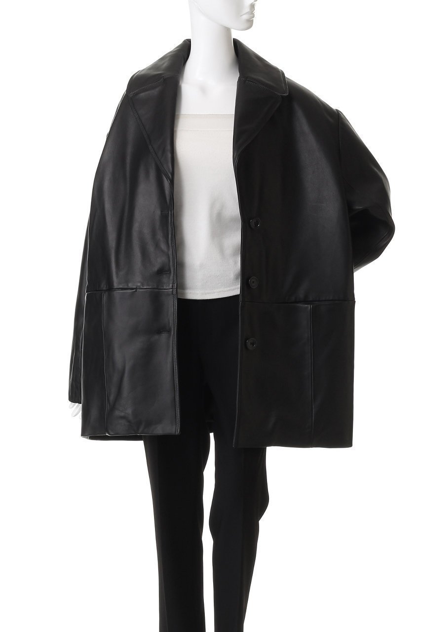 【プランク プロジェクト/PRANK PROJECT】のオーバーカラーシープレザージャケットコート / Overcoat Leather Jacket Coat 人気、トレンドファッション・服の通販 founy(ファニー) 　ファッション　Fashion　レディースファッション　Fashion for Women　アウター　Coat / Outerwear Collection　コート・ロングコート・ピーコート　Long Coats, Peacoats & More　レディースジャケット・軽アウター　Jackets　ショルダー　Shoulder, Shoulder Strap　ショート　Short, Short Length　ジャケット　Jacket, Outerwear　ビッグ　Big, Oversized　エレガント 上品　Elegant　冬　Winter / This Winter　other-7|ID: prp329100004622153 ipo3291000000035865194