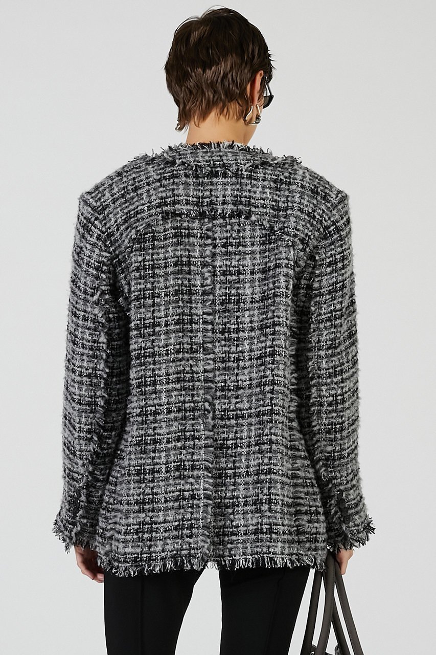 【プランク プロジェクト/PRANK PROJECT】のパディングツイードジャケット / Padded Tweed Jacket 人気、トレンドファッション・服の通販 founy(ファニー) 　ファッション　Fashion　レディースファッション　Fashion for Women　アウター　Coat / Outerwear Collection　レディースジャケット・軽アウター　Jackets　2025年　2025　2025-2026秋冬・A/W　Autumn/Winter 2025–26 AW25–26　おすすめ　Recommended / Our Picks　クラシカル　Classical, Vintage-Inspired　クラシック　Classic, Timeless Style　ジャケット　Jacket, Outerwear　ダメージ　Distressed, Destroyed　チェック　Check, Plaid, Tartan　ツイード　Twill, Twill Weave　デニム　Denim, Jeans Material　A/W・秋冬　Autumn/Winter　other-4|ID: prp329100004622157 ipo3291000000033169894
