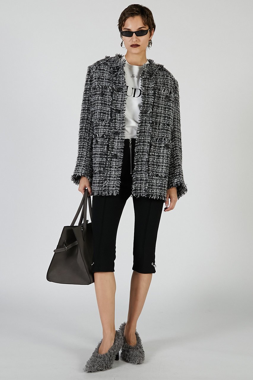 【プランク プロジェクト/PRANK PROJECT】のパディングツイードジャケット / Padded Tweed Jacket 人気、トレンドファッション・服の通販 founy(ファニー) 　ファッション　Fashion　レディースファッション　Fashion for Women　アウター　Coat / Outerwear Collection　レディースジャケット・軽アウター　Jackets　2025年　2025　2025-2026秋冬・A/W　Autumn/Winter 2025–26 AW25–26　おすすめ　Recommended / Our Picks　クラシカル　Classical, Vintage-Inspired　クラシック　Classic, Timeless Style　ジャケット　Jacket, Outerwear　ダメージ　Distressed, Destroyed　チェック　Check, Plaid, Tartan　ツイード　Twill, Twill Weave　デニム　Denim, Jeans Material　A/W・秋冬　Autumn/Winter　other-5|ID: prp329100004622157 ipo3291000000033169895
