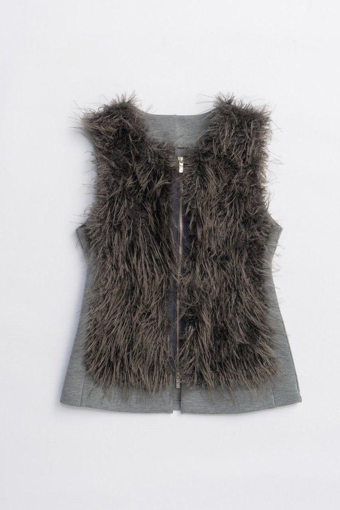 【プランク プロジェクト/PRANK PROJECT】のファートリミングベスト / Fur Trimmed Vest インテリア・キッズ・メンズ・レディースファッション・服の通販 founy(ファニー) https://founy.com/ ファッション Fashion レディースファッション Fashion for Women アウター Coat / Outerwear Collection レディースジャケット・軽アウター Jackets 2025年 2025 2025-2026秋冬・A/W Autumn/Winter 2025–26 AW25–26 ジャケット Jacket, Outerwear デニム Denim, Jeans Material フロント Front, Front Design ベスト Vest, Waistcoat ミックス Mix, Mixed Style リアル Real, Realistic ワイド Wide, Wide Fit A/W・秋冬 Autumn/Winter |ID: prp329100004622158 ipo3291000000033169898