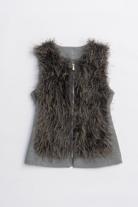 【プランク プロジェクト/PRANK PROJECT】のファートリミングベスト / Fur Trimmed Vest 人気、トレンドファッション・服の通販 founy(ファニー) ファッション Fashion レディースファッション Fashion for Women アウター Coat / Outerwear Collection レディースジャケット・軽アウター Jackets ジャケット Jacket, Outerwear デニム Denim, Jeans Material フロント Front, Front Design ベスト Vest, Waistcoat ミックス Mix, Mixed Style リアル Real, Realistic ワイド Wide, Wide Fit |ID:prp329100004622158