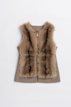 【プランク プロジェクト/PRANK PROJECT】のファートリミングベスト / Fur Trimmed Vest BRN(ブラウン)|ID: prp329100004622158 ipo3291000000033169900