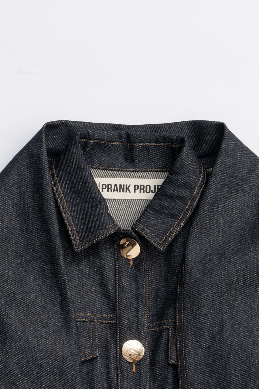 【プランク プロジェクト/PRANK PROJECT】のスカーフシェイプデニムジャケット / Scarf-Shaped Denim Jacket 人気、トレンドファッション・服の通販 founy(ファニー) 　ファッション　Fashion　レディースファッション　Fashion for Women　アウター　Coat / Outerwear Collection　レディースジャケット・軽アウター　Jackets　デニムジャケット / カジュアルアウター　Denim Jackets　2025年　2025　2025-2026秋冬・A/W　Autumn/Winter 2025–26 AW25–26　インディゴ　Indigo Denim　シェイプ　Shape, Slim Fit　ジャケット　Jacket, Outerwear　スカーフ　Scarf, Neckwear　スリット　Slit, Slit Detail　セットアップ　Set-Up, Coordinated Outfit　デニム　Denim, Jeans Material　フロント　Front, Front Design　A/W・秋冬　Autumn/Winter　other-2|ID: prp329100004622160 ipo3291000000033169921