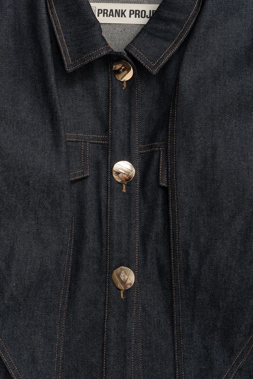 【プランク プロジェクト/PRANK PROJECT】のスカーフシェイプデニムジャケット / Scarf-Shaped Denim Jacket 人気、トレンドファッション・服の通販 founy(ファニー) 　ファッション　Fashion　レディースファッション　Fashion for Women　アウター　Coat / Outerwear Collection　レディースジャケット・軽アウター　Jackets　デニムジャケット / カジュアルアウター　Denim Jackets　2025年　2025　2025-2026秋冬・A/W　Autumn/Winter 2025–26 AW25–26　インディゴ　Indigo Denim　シェイプ　Shape, Slim Fit　ジャケット　Jacket, Outerwear　スカーフ　Scarf, Neckwear　スリット　Slit, Slit Detail　セットアップ　Set-Up, Coordinated Outfit　デニム　Denim, Jeans Material　フロント　Front, Front Design　A/W・秋冬　Autumn/Winter　other-4|ID: prp329100004622160 ipo3291000000033169923