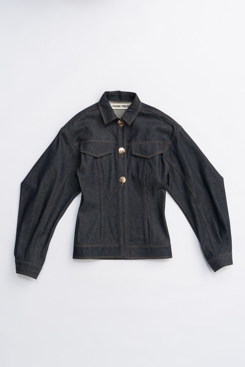 【プランク プロジェクト/PRANK PROJECT】のスカーフシェイプデニムジャケット / Scarf-Shaped Denim Jacket 人気、トレンドファッション・服の通販 founy(ファニー) 　ファッション　Fashion　レディースファッション　Fashion for Women　アウター　Coat / Outerwear Collection　レディースジャケット・軽アウター　Jackets　デニムジャケット / カジュアルアウター　Denim Jackets　2025年　2025　2025-2026秋冬・A/W　Autumn/Winter 2025–26 AW25–26　インディゴ　Indigo Denim　シェイプ　Shape, Slim Fit　ジャケット　Jacket, Outerwear　スカーフ　Scarf, Neckwear　スリット　Slit, Slit Detail　セットアップ　Set-Up, Coordinated Outfit　デニム　Denim, Jeans Material　フロント　Front, Front Design　A/W・秋冬　Autumn/Winter　other-6|ID: prp329100004622160 ipo3291000000033169925