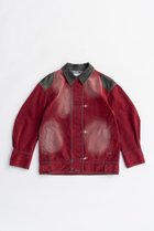 【プランク プロジェクト/PRANK PROJECT】のフロッキーデニムジャケット / Flocky Denim Jacket RED(レッド)|ID: prp329100004622161 ipo3291000000033169930