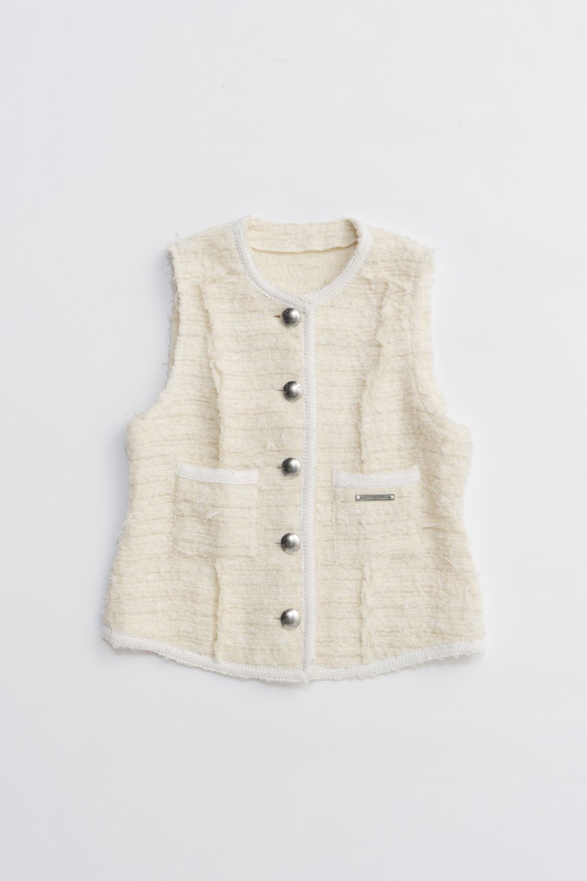 【プランク プロジェクト/PRANK PROJECT】のツイードベスト / Tweed Vest インテリア・キッズ・メンズ・レディースファッション・服の通販 founy(ファニー) 　ファッション　Fashion　レディースファッション　Fashion for Women　アウター　Coat / Outerwear Collection　レディースジャケット・軽アウター　Jackets　2025年　2025　2025-2026秋冬・A/W　Autumn/Winter 2025–26 AW25–26　おすすめ　Recommended / Our Picks　インナー　Innerwear　コンパクト　Compact, Small Size　ジャケット　Jacket, Outerwear　スパンコール　Sequins, Sequin Embellishment　タートルネック　Turtleneck, High Neck　ツイード　Twill, Twill Weave　ノースリーブ　Sleeveless, No-Sleeve　ベスト　Vest, Waistcoat　ミックス　Mix, Mixed Style　A/W・秋冬　Autumn/Winter　WHT(ホワイト)|ID: prp329100004622162 ipo3291000000033169939