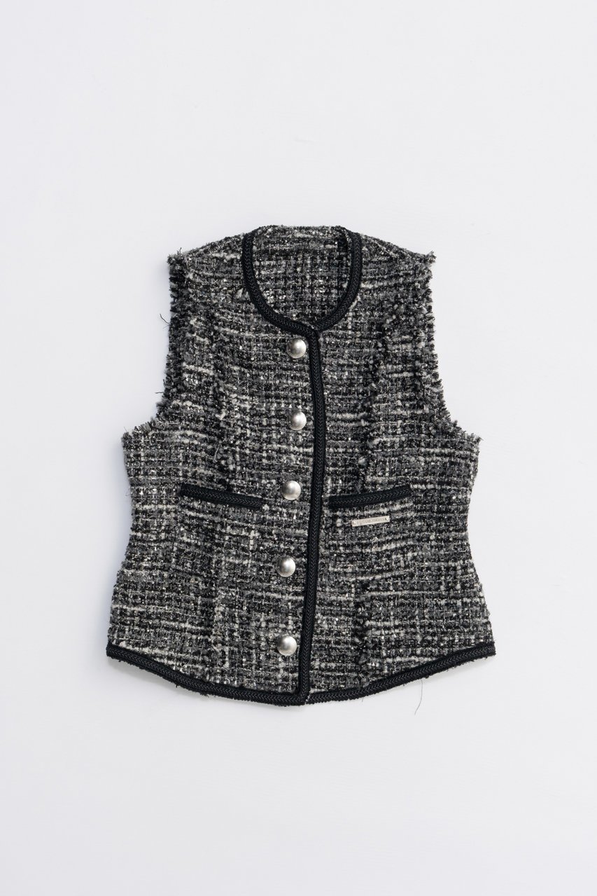 【プランク プロジェクト/PRANK PROJECT】のツイードベスト / Tweed Vest インテリア・キッズ・メンズ・レディースファッション・服の通販 founy(ファニー) 　ファッション　Fashion　レディースファッション　Fashion for Women　アウター　Coat / Outerwear Collection　レディースジャケット・軽アウター　Jackets　2025年　2025　2025-2026秋冬・A/W　Autumn/Winter 2025–26 AW25–26　おすすめ　Recommended / Our Picks　インナー　Innerwear　コンパクト　Compact, Small Size　ジャケット　Jacket, Outerwear　スパンコール　Sequins, Sequin Embellishment　タートルネック　Turtleneck, High Neck　ツイード　Twill, Twill Weave　ノースリーブ　Sleeveless, No-Sleeve　ベスト　Vest, Waistcoat　ミックス　Mix, Mixed Style　A/W・秋冬　Autumn/Winter　MLT(マルチカラー)|ID: prp329100004622162 ipo3291000000033169940
