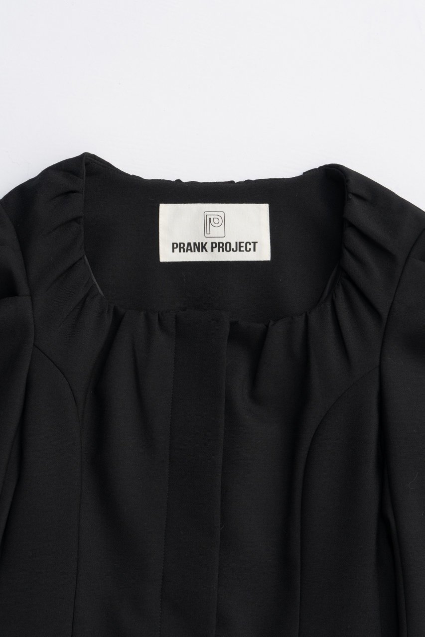 【プランク プロジェクト/PRANK PROJECT】のスクエアネックジャケット / Square neck jacket 人気、トレンドファッション・服の通販 founy(ファニー) 　ファッション　Fashion　レディースファッション　Fashion for Women　アウター　Coat / Outerwear Collection　レディースジャケット・軽アウター　Jackets　2025年　2025　2025-2026秋冬・A/W　Autumn/Winter 2025–26 AW25–26　インナー　Innerwear　ジャケット　Jacket, Outerwear　スクエア　Square, Square Shape　スリーブ　Sleeve, Long Sleeve / Short Sleeve　セットアップ　Set-Up, Coordinated Outfit　ダブル　Double, Double-Breasted　フォルム　Silhouette, Form　A/W・秋冬　Autumn/Winter　other-3|ID: prp329100004622166 ipo3291000000033169982