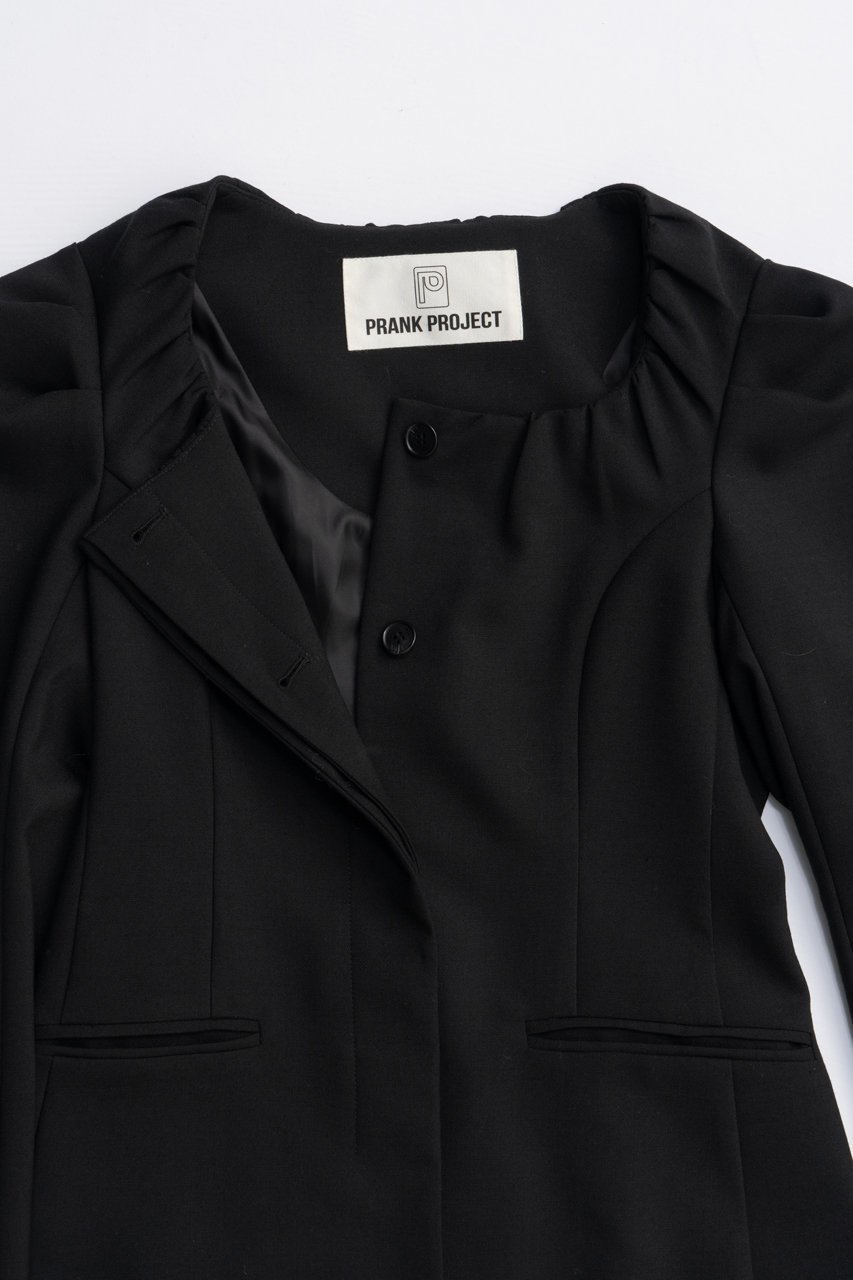 【プランク プロジェクト/PRANK PROJECT】のスクエアネックジャケット / Square neck jacket 人気、トレンドファッション・服の通販 founy(ファニー) 　ファッション　Fashion　レディースファッション　Fashion for Women　アウター　Coat / Outerwear Collection　レディースジャケット・軽アウター　Jackets　2025年　2025　2025-2026秋冬・A/W　Autumn/Winter 2025–26 AW25–26　インナー　Innerwear　ジャケット　Jacket, Outerwear　スクエア　Square, Square Shape　スリーブ　Sleeve, Long Sleeve / Short Sleeve　セットアップ　Set-Up, Coordinated Outfit　ダブル　Double, Double-Breasted　フォルム　Silhouette, Form　A/W・秋冬　Autumn/Winter　other-4|ID: prp329100004622166 ipo3291000000033169983